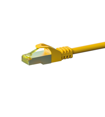 RJ45 Netzwerkkabel S/FTP (PiMF), mit CAT 7 Rohkabel, Gelb, 50m