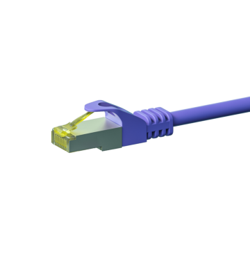 RJ45 Netzwerkkabel S/FTP (PiMF), mit CAT 7 Rohkabel, Violett, 1,50m
