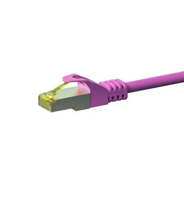 RJ45 Netzwerkkabel S/FTP (PiMF), mit CAT 7 Rohkabel, Rosa, 20m