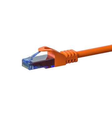 CAT6a Netzwerkkabel 100% Kupfer - U/UTP - 0,25 Meter - Orange
