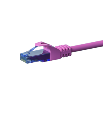 CAT6a Netzwerkkabel 100% Kupfer - U/UTP - 15 Meter - Rosa