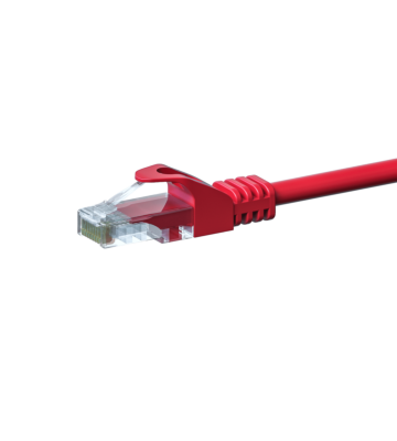 CAT 5e Netzwerkkabel U/UTP – 2 Meter -  Rot - CCA