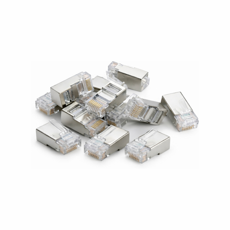CAT6a Pass Through RJ45 Netzwerkstecker - geschirmt - für flexible Kabel 10 Stück