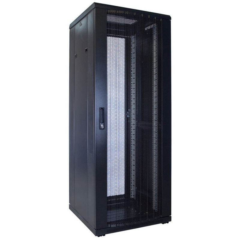 32 HE 19” Serverschrank, mit perforierter Fronttür (BxTxH) 600 x 600 x 1600mm