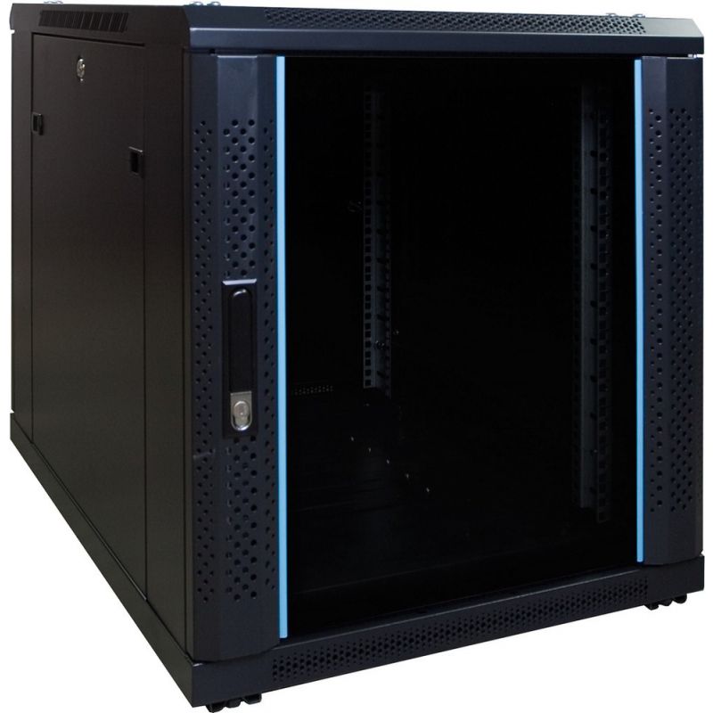 12 HE, kleiner Serverschrank, mit Glastür (BxTxH) 600 x 800 x 720 mm