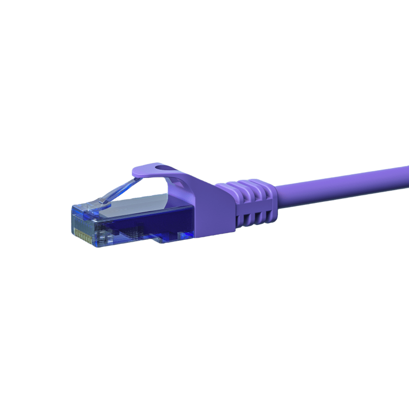 CAT6a Netzwerkkabel 100% Kupfer - U/UTP - 2 Meter - Violett