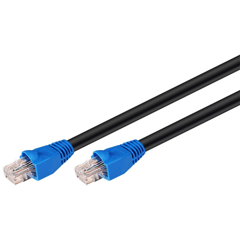 DANICOM CAT6 Kabel für den Aussenbereich UTP – 10 Meter – Schwarz - 100% Kupfer