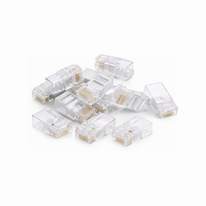 CAT5e Pass Through RJ45 Netzwerkstecker - ungeschirmt - für Starrleiter und flexible Kabel 10 stuks