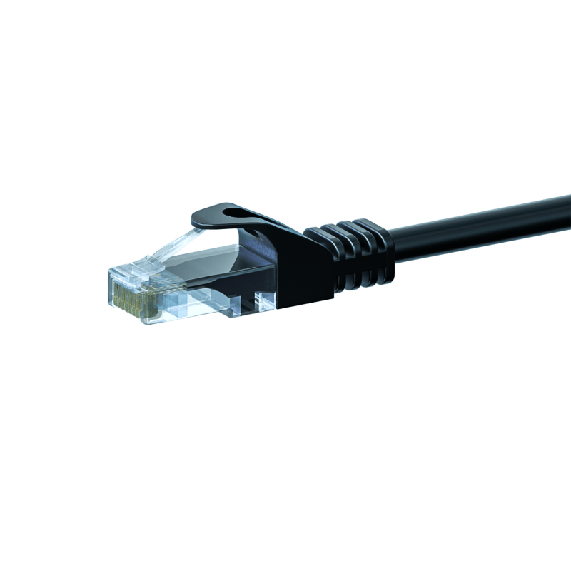 CAT5e Netzwerkkabel, U/UTP, 3 meter, Schwarz, 100% Kupfer
