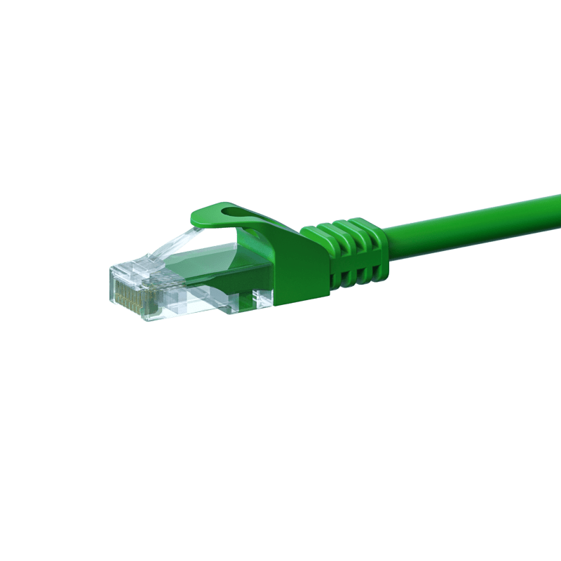 CAT5e Netzwerkkabel, U/UTP, 15 meter, Grün, 100% Kupfer