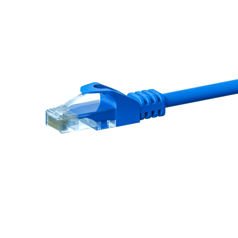 CAT5e Netzwerkkabel, U/UTP, 10 meter, Blau, 100% Kupfer