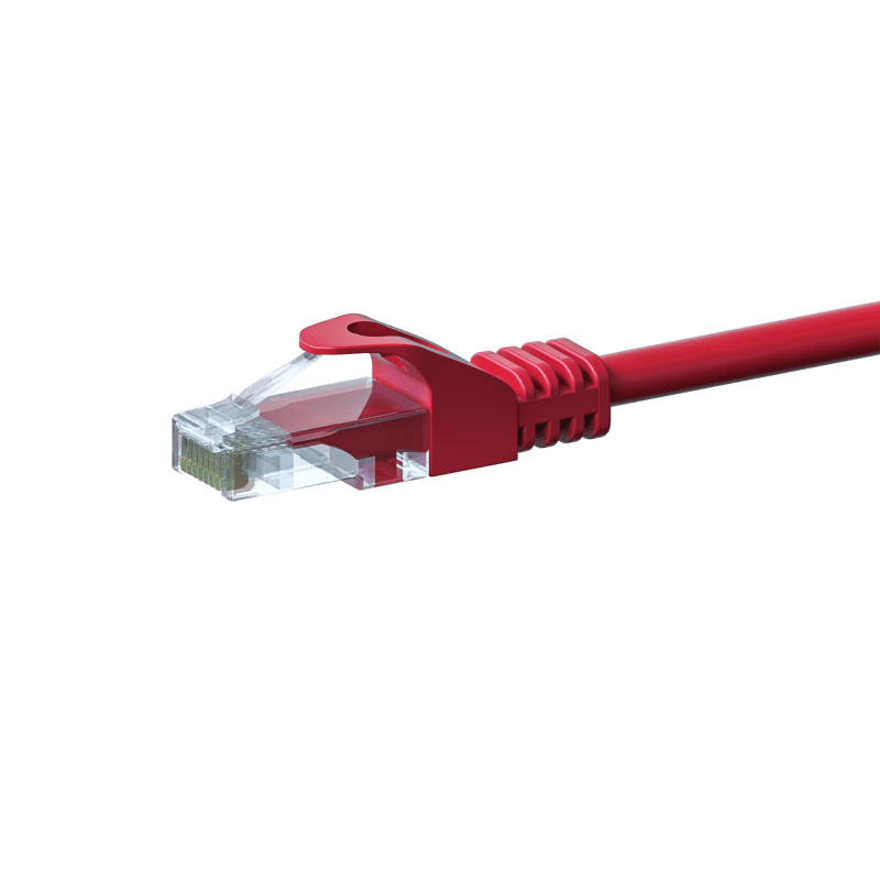 CAT5e Netzwerkkabel, U/UTP, 7,50 meter, Rot, 100% Kupfer