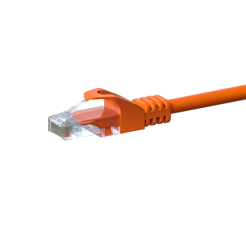 CAT5e Netzwerkkabel, U/UTP, 10 meter, Orange, 100% Kupfer