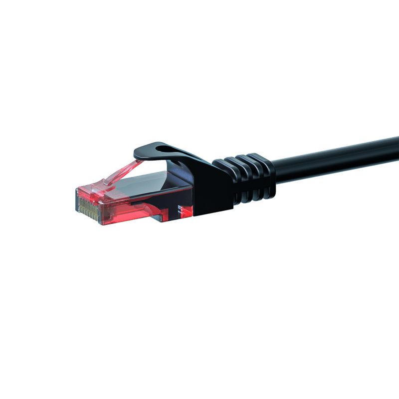 CAT6 Netzwerkkabel, U/UTP, 10 meter, Schwarz, 100% Kupfer