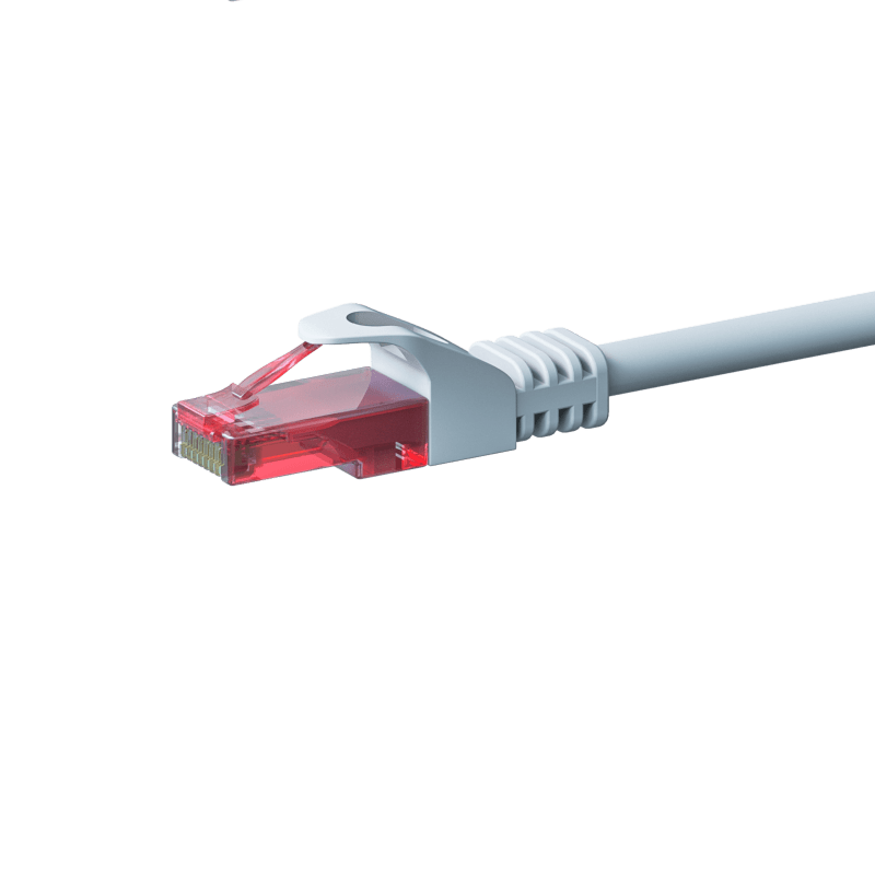 CAT6 Netzwerkkabel, U/UTP, 50 Meter, Weiß, 100% Kupfer