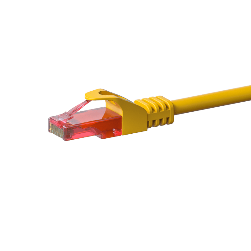 CAT6 Netzwerkkabel, U/UTP, 50 Meter, Gelb, 100% Kupfer