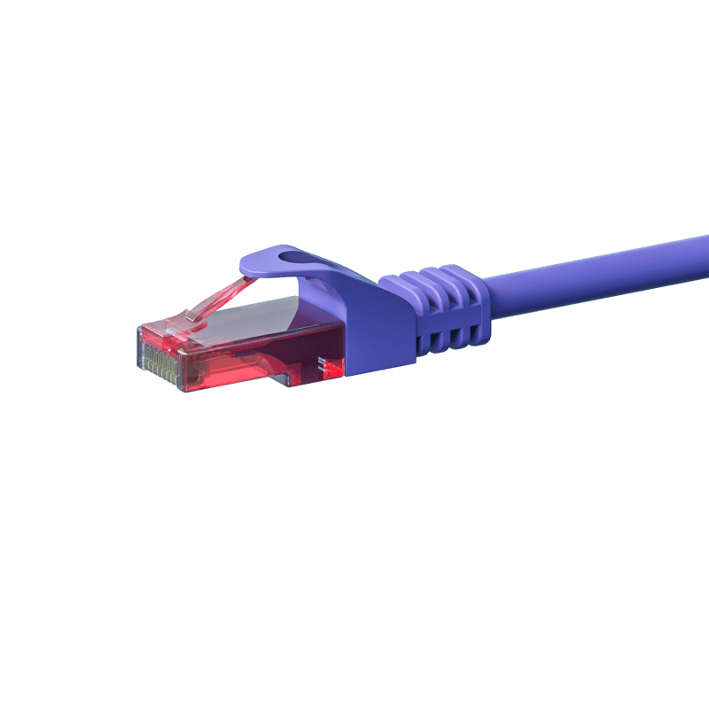 CAT6 Netzwerkkabel, U/UTP, 15 meter, Viollett, 100% Kupfer