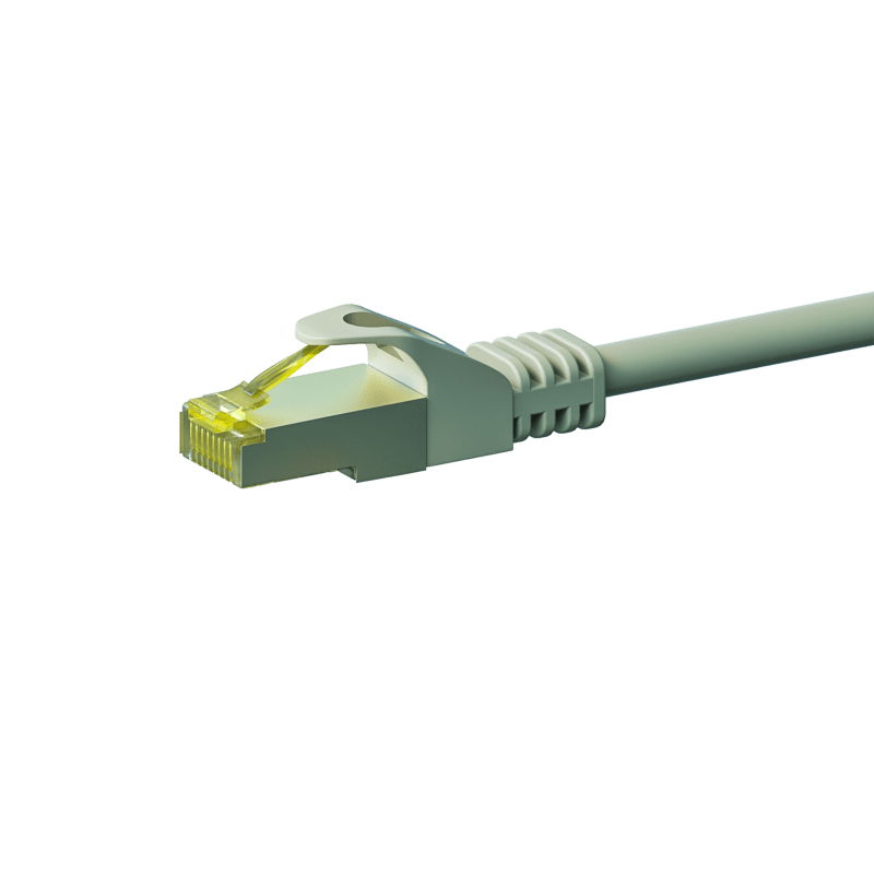 RJ45 Netzwerkkabel S/FTP (PiMF), mit CAT 7 Rohkabel, Grau, 50m