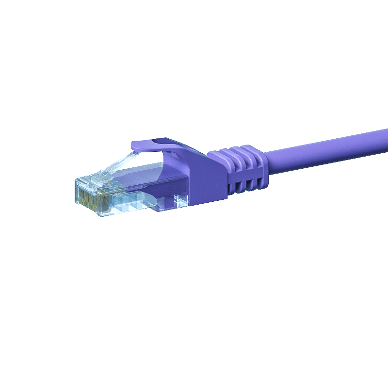 CAT 5e Netzwerkkabel U/UTP – 1 Meter - Violett - CCA