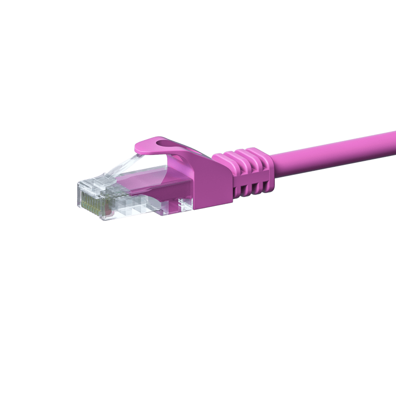 CAT 5e Netzwerkkabel U/UTP – 1 Meter -  Rosa - CCA
