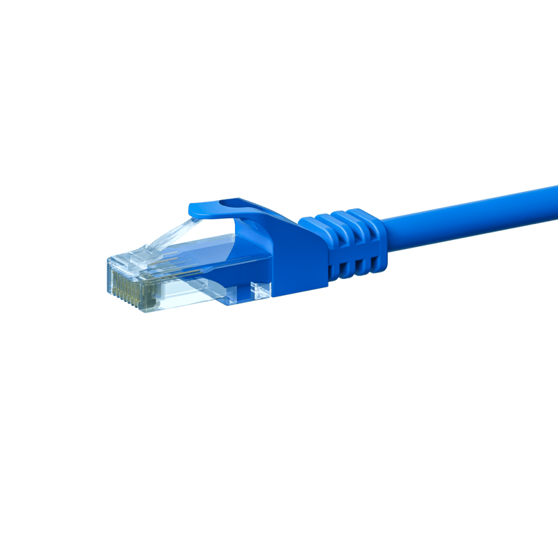 CAT 6 Netzwerkkabel U/UTP - 0,25 Meter - Blau - CCA
