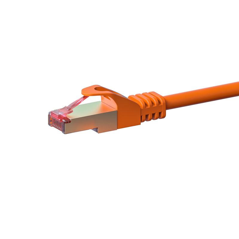 CAT 6 Netzwerkkabel LSOH - S/FTP - 0,50 Meter - Orange