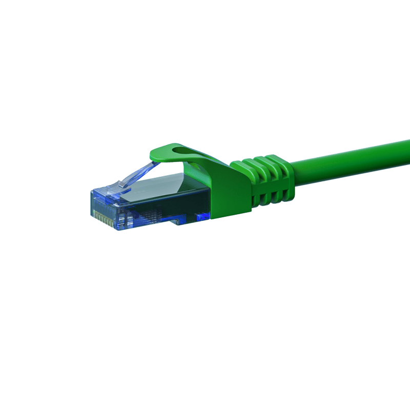 CAT6a Netzwerkkabel 100% Kupfer - U/UTP - 0,15 Meter - Grün
