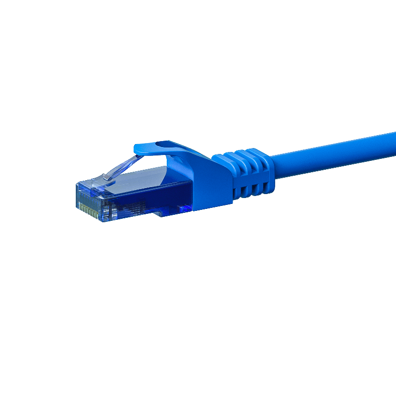 CAT6a Netzwerkkabel 100% Kupfer - U/UTP - 7,50 meter - Blau