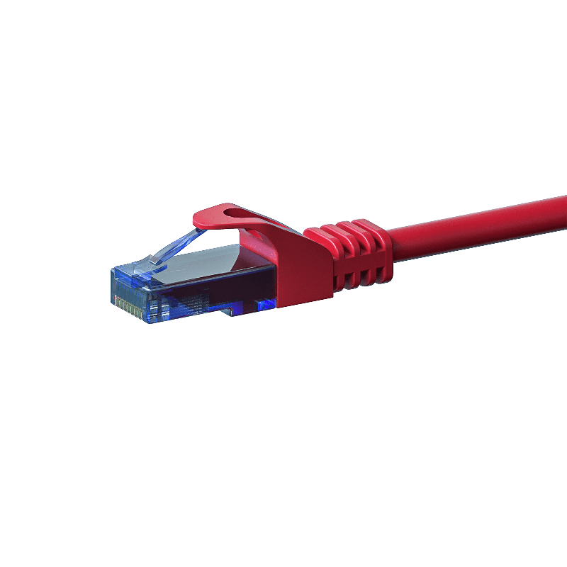 CAT6a Netzwerkkabel 100% Kupfer - U/UTP - 1 Meter - Rot