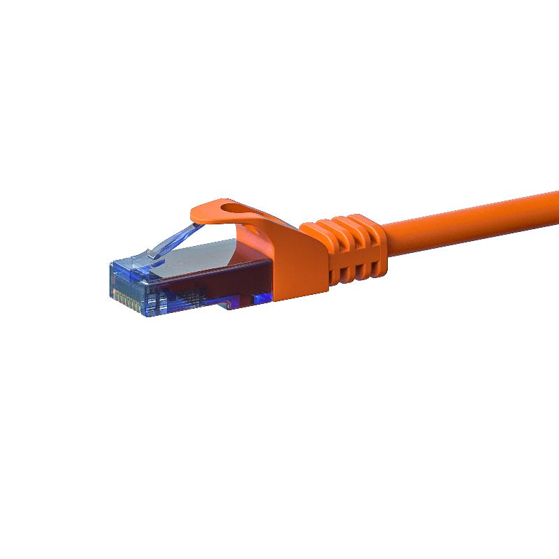 CAT6a Netzwerkkabel 100% Kupfer - U/UTP - 0,25 Meter - Orange