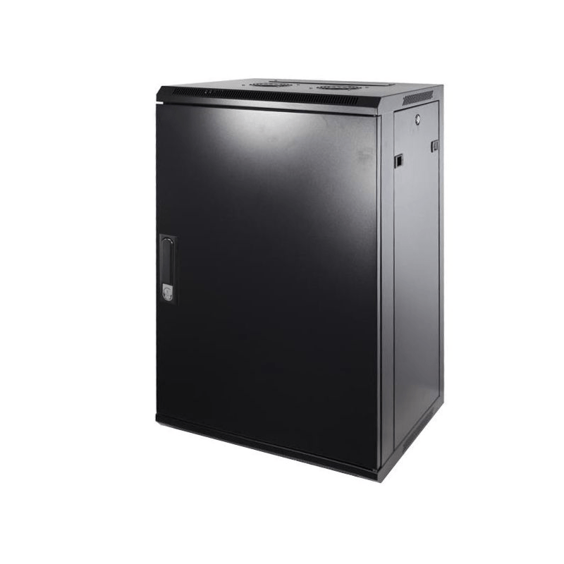 18 HE Serverschrank, Wandgehäuse, mit Metalltür (BxTxH) 600 x 450 x 900mm