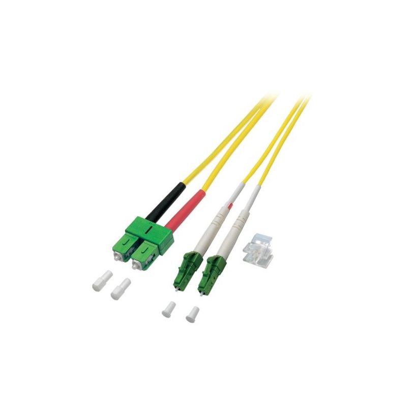 OS2 duplex Glasfaserkabel LC/APC-SC/APC 10m
