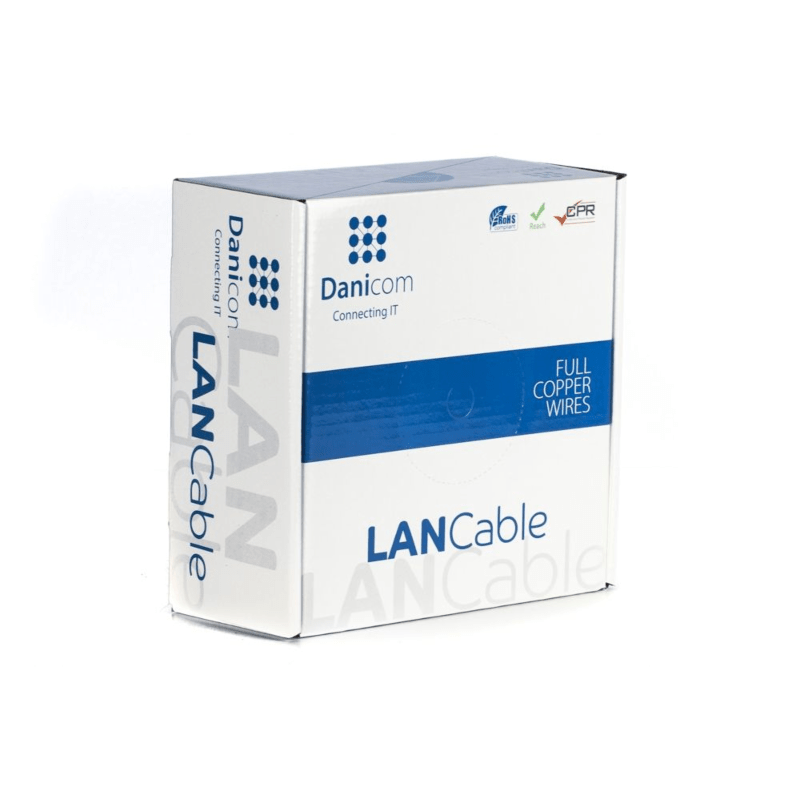 DANICOM CAT5E FTP 100m Außenkabel Starrleiter - PE (Fca)