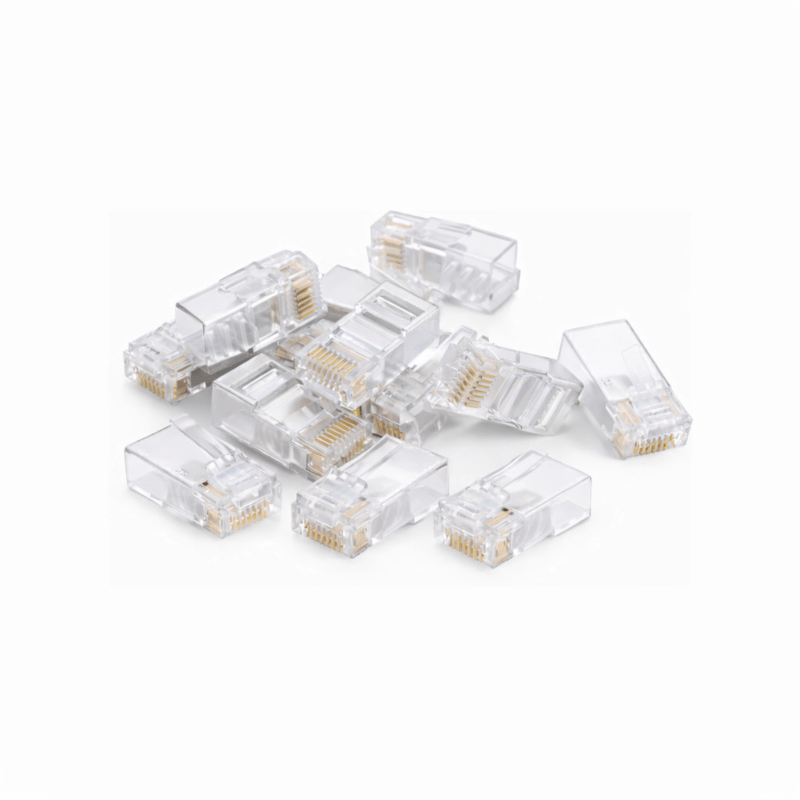 CAT6a Stecker RJ45 ungeschirmt mit Hilfsstück - für Flexibel - 10 Stück